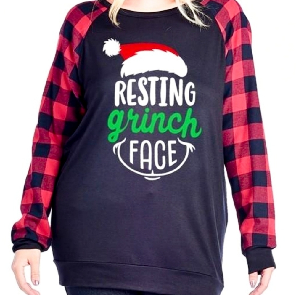 Resting Grinch Face Jersey Pullover